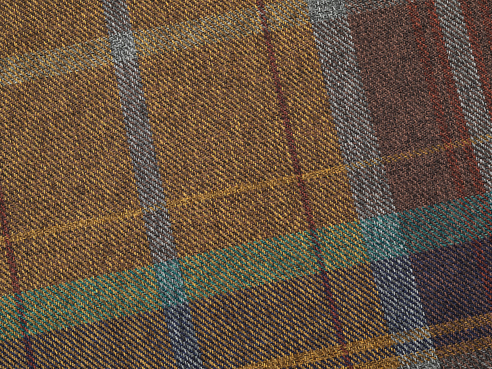 Pet Luxury Snug Oval Dog Bed 6 Sizes in our Avondale Signature Tartan Olive-Heather-Chestnut