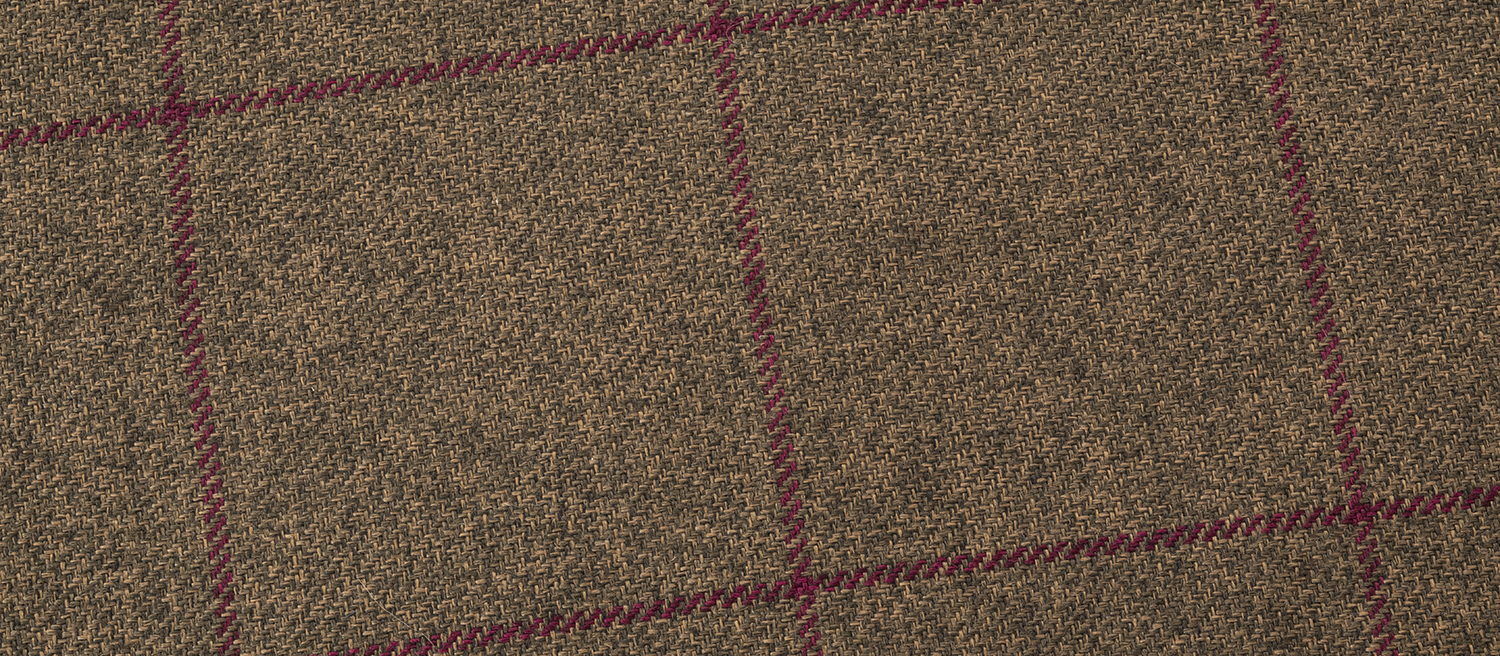 Dog Beds in Classic Check Brown-Burgundy